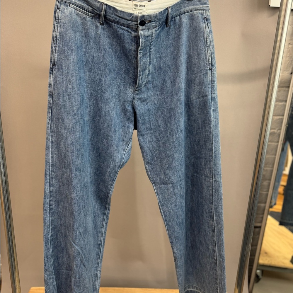 Todd Snyder Relaxed Fit Light Blue Jeans